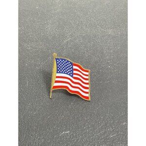 American Flag Enamel Lapel Pin Badge Patriotic Accessory 1 Inch